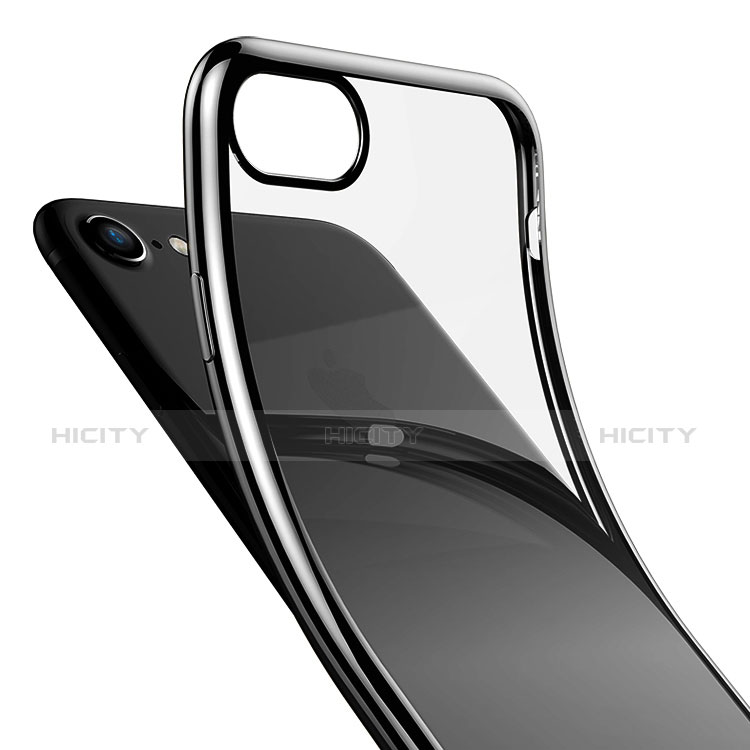 Funda Silicona Ultrafina Transparente T18 para Apple iPhone 7 Negro