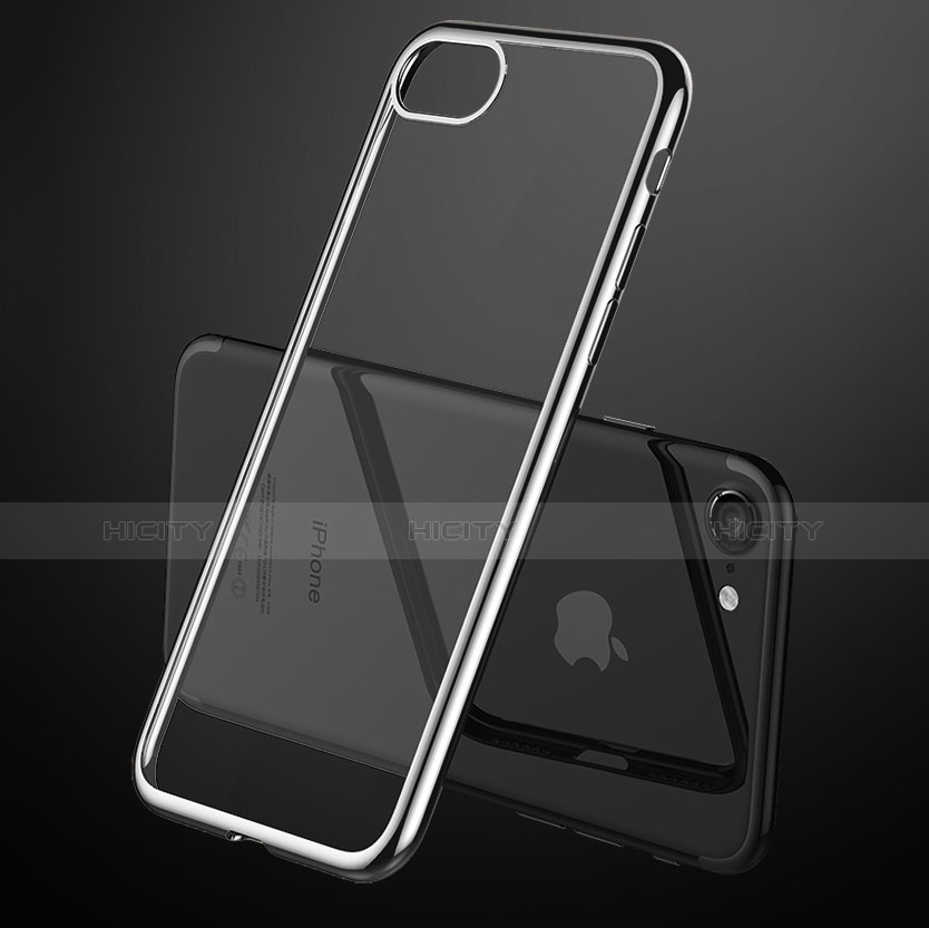 Funda Silicona Ultrafina Transparente T18 para Apple iPhone 7 Negro
