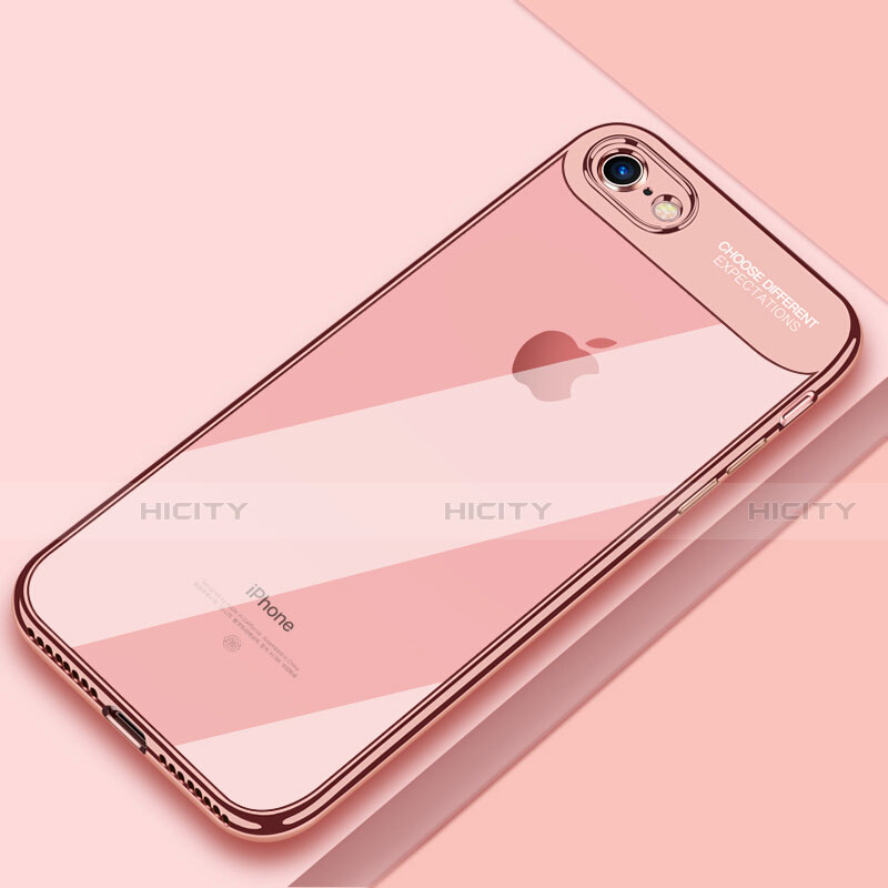 Funda Silicona Ultrafina Transparente T18 para Apple iPhone SE (2020) Oro Rosa