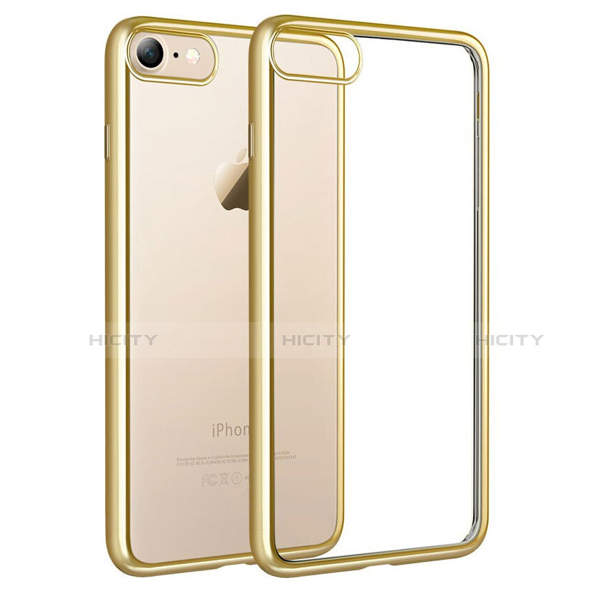 Funda Silicona Ultrafina Transparente T18 para Apple iPhone SE3 ((2022)) Oro