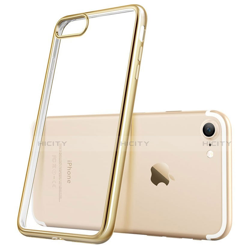 Funda Silicona Ultrafina Transparente T18 para Apple iPhone SE3 ((2022)) Oro