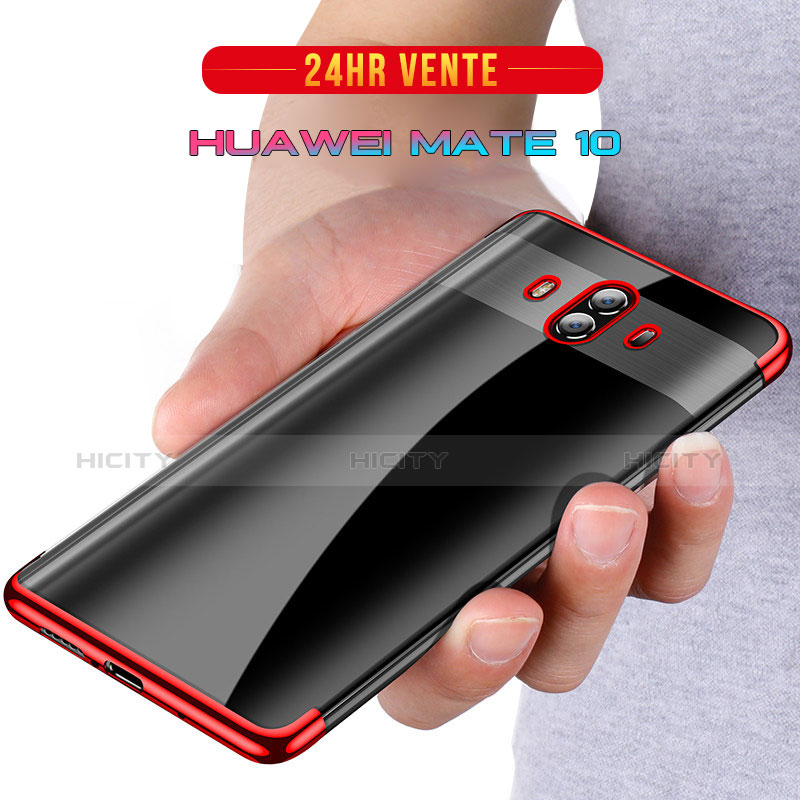 Funda Silicona Ultrafina Transparente T18 para Huawei Mate 10 Rojo