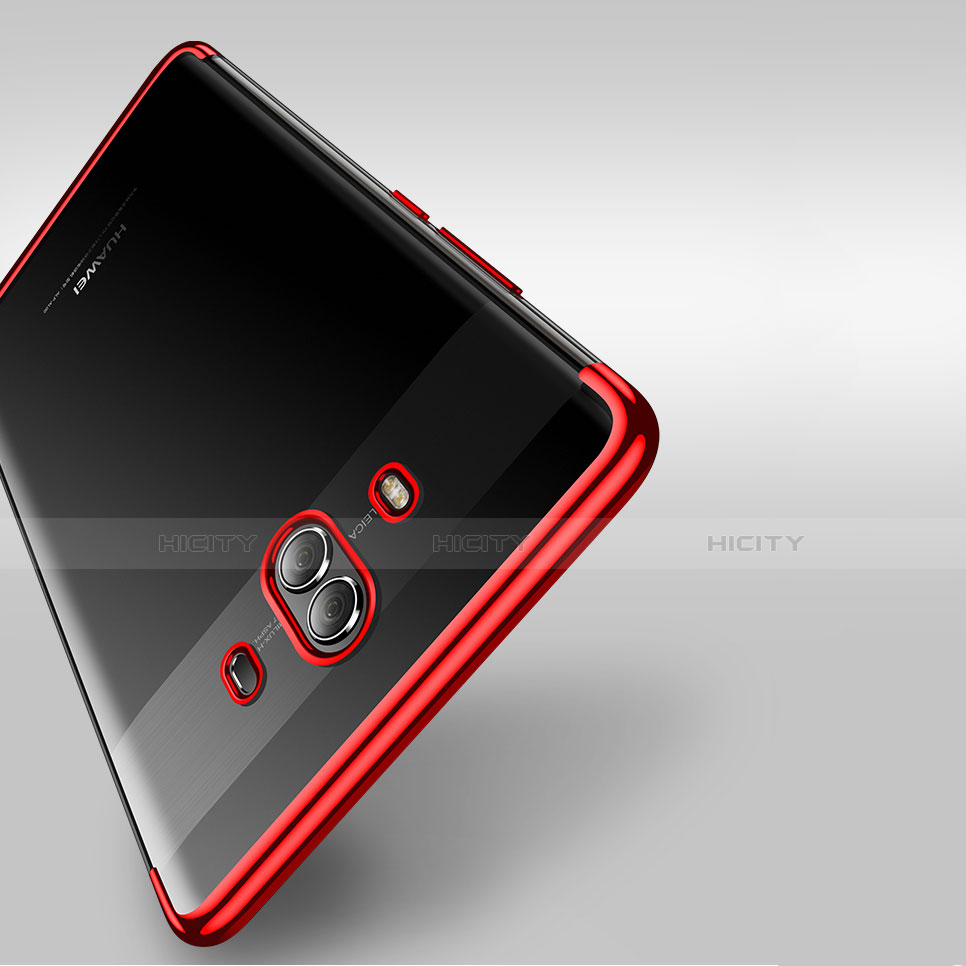 Funda Silicona Ultrafina Transparente T18 para Huawei Mate 10 Rojo