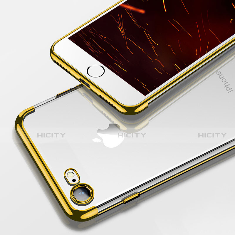 Funda Silicona Ultrafina Transparente T19 para Apple iPhone SE3 ((2022)) Oro