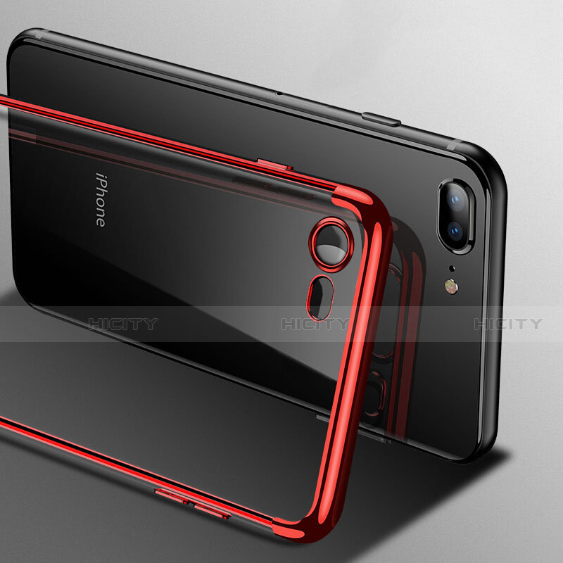 Funda Silicona Ultrafina Transparente T19 para Apple iPhone SE3 ((2022)) Rojo