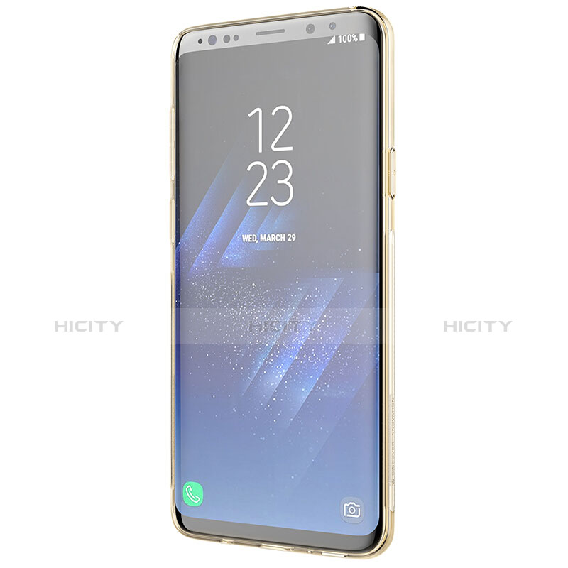 Funda Silicona Ultrafina Transparente T20 para Samsung Galaxy S9 Plus Oro