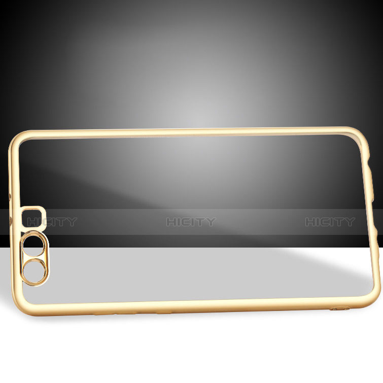Funda Silicona Ultrafina Transparente U02 para Huawei P10 Plus Oro