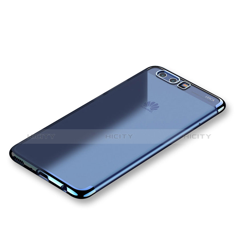 Funda Silicona Ultrafina Transparente U03 para Huawei P10 Plus Azul