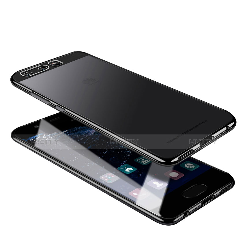 Funda Silicona Ultrafina Transparente U05 para Huawei P10 Negro