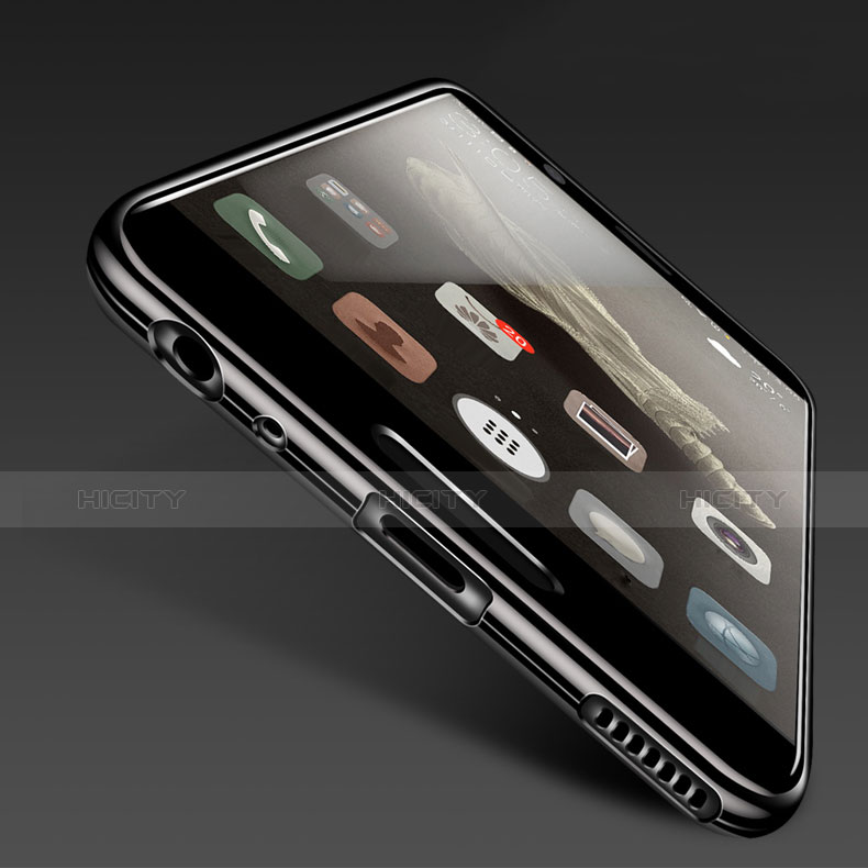Funda Silicona Ultrafina Transparente U05 para Huawei P10 Negro