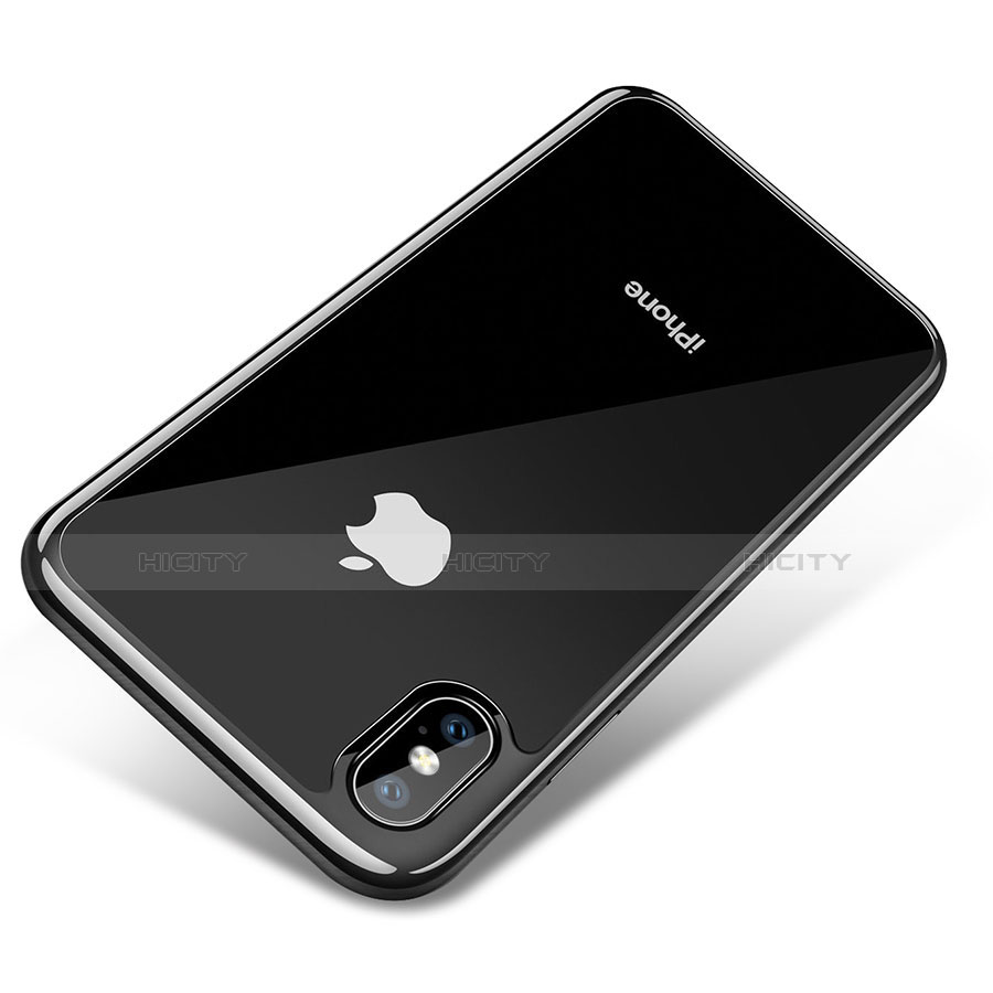 Funda Silicona Ultrafina Transparente V04 para Apple iPhone Xs Max Negro