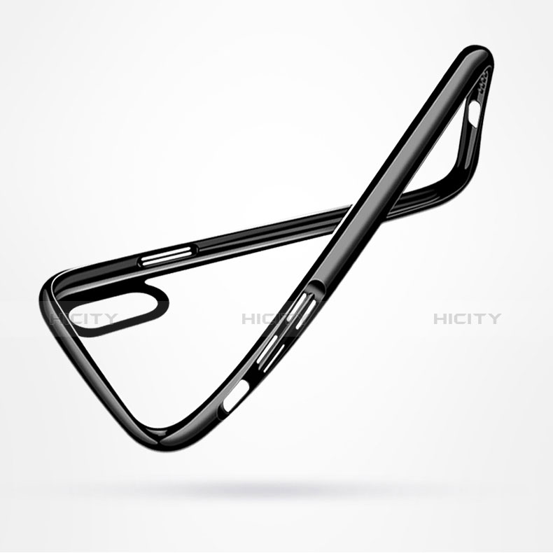Funda Silicona Ultrafina Transparente V04 para Apple iPhone Xs Negro