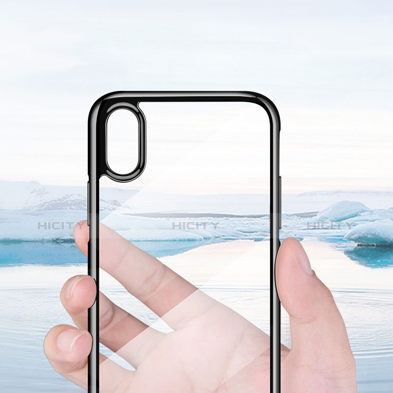 Funda Silicona Ultrafina Transparente V04 para Apple iPhone Xs Negro