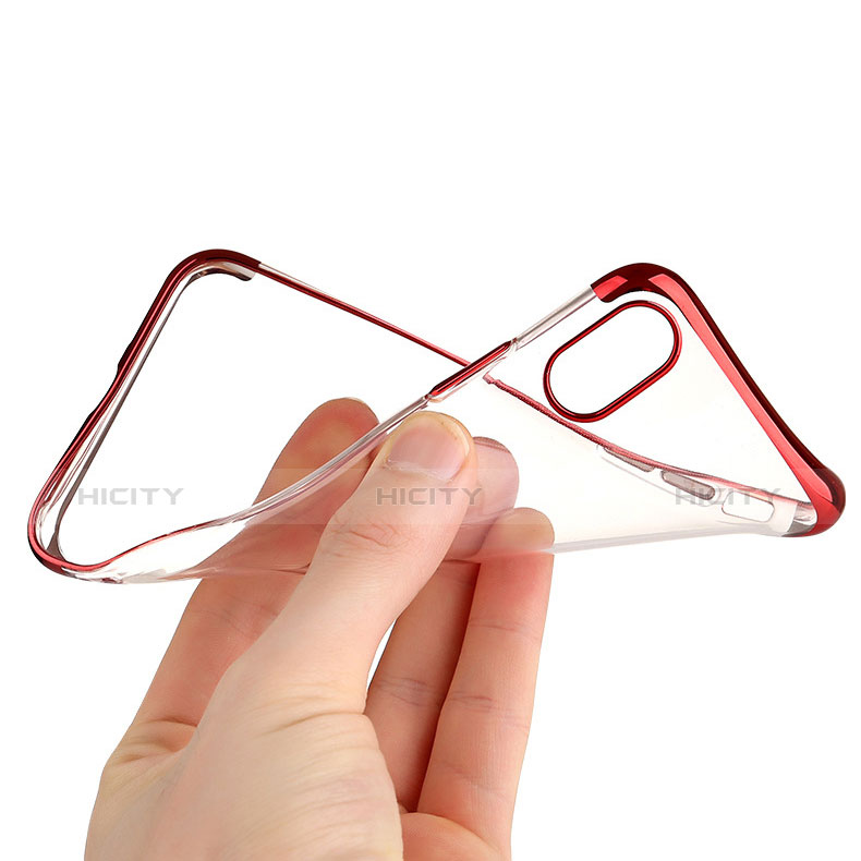 Funda Silicona Ultrafina Transparente V11 para Apple iPhone Xs Max Rojo