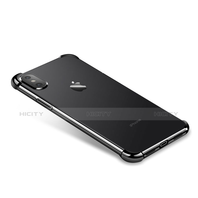 Funda Silicona Ultrafina Transparente V14 para Apple iPhone Xs Max Negro