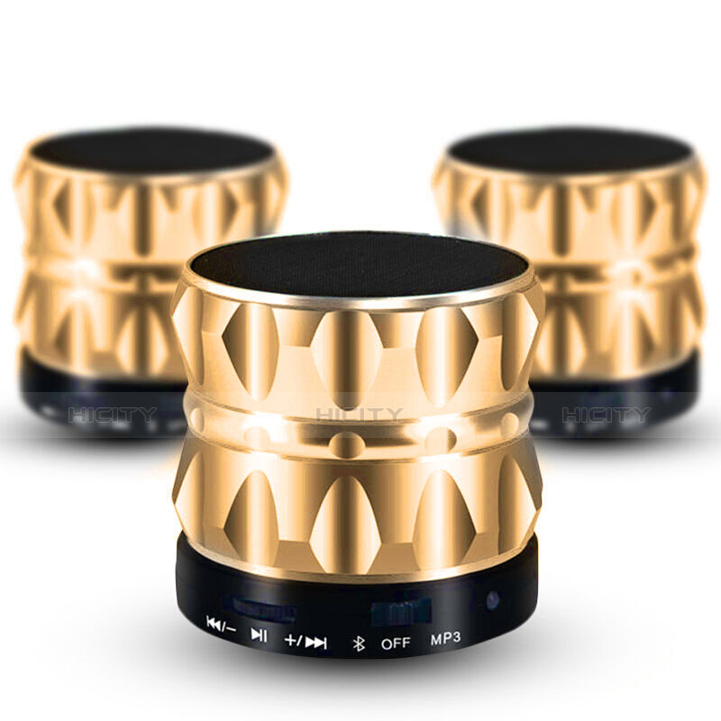 Mini Altavoz Portatil Bluetooth Inalambrico Altavoces Estereo S13 Oro