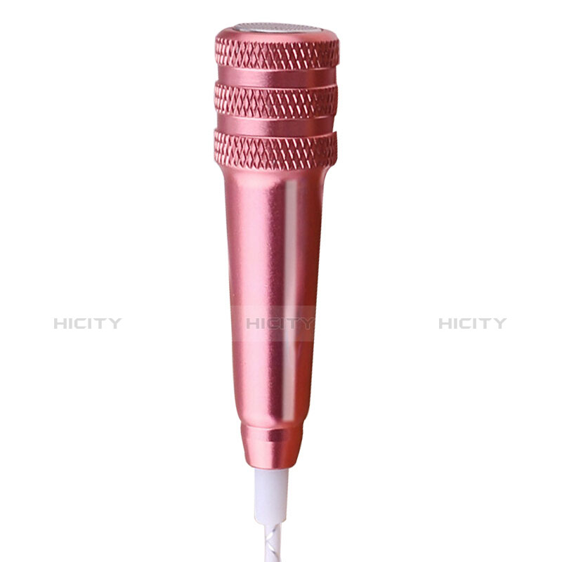 Mini Microfono Estereo de 3.5 mm con Soporte M08 Oro Rosa