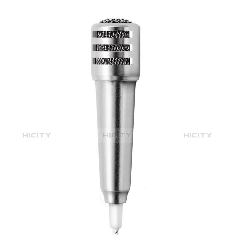 Mini Microfono Estereo de 3.5 mm M01 Plata