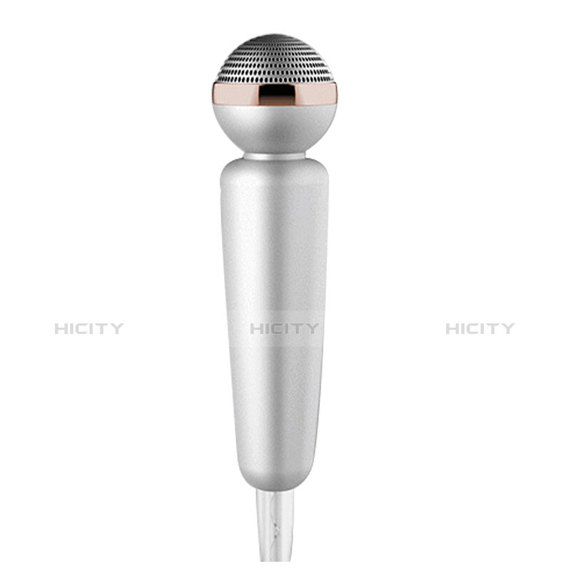Mini Microfono Estereo de 3.5 mm M02 Plata