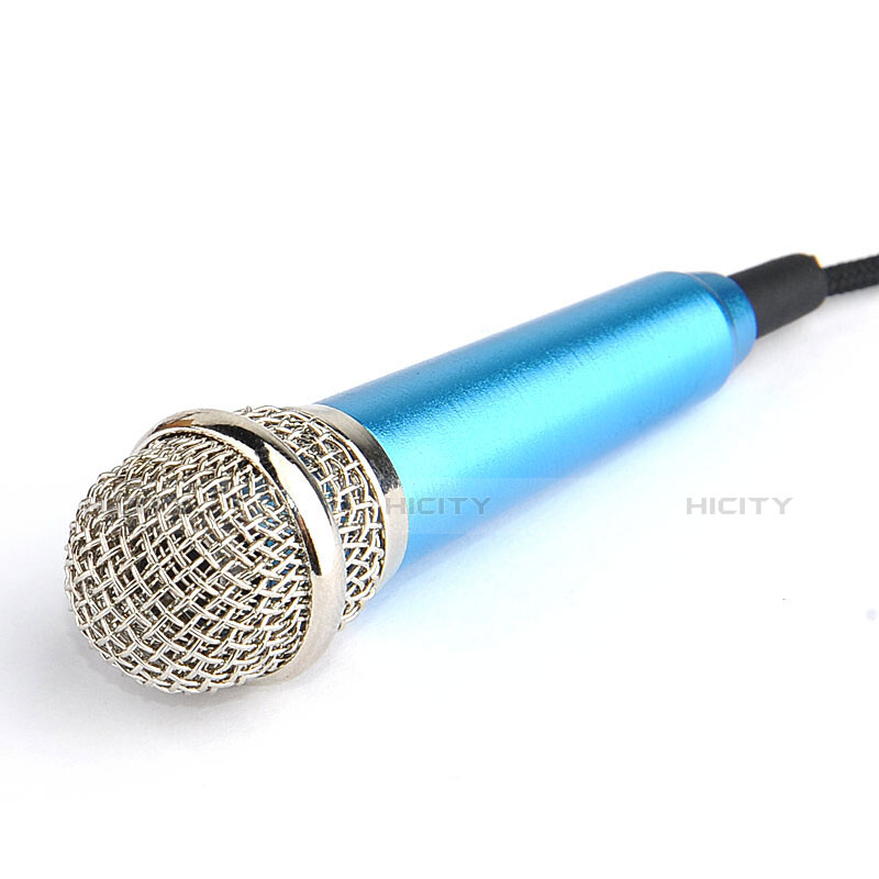 Mini Microfono Estereo de 3.5 mm M04 Azul Cielo