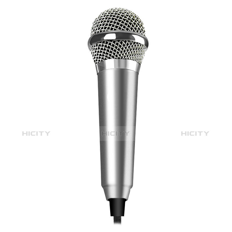 Mini Microfono Estereo de 3.5 mm M04 Plata