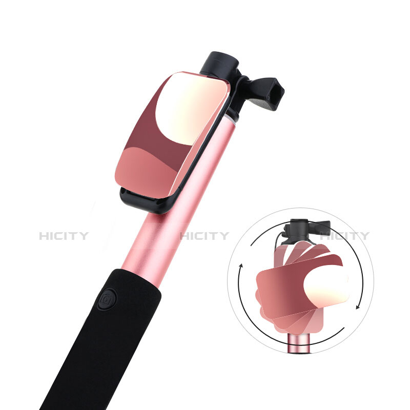 Palo Selfie Stick Extensible Conecta Mediante Cable Universal S03 Oro Rosa