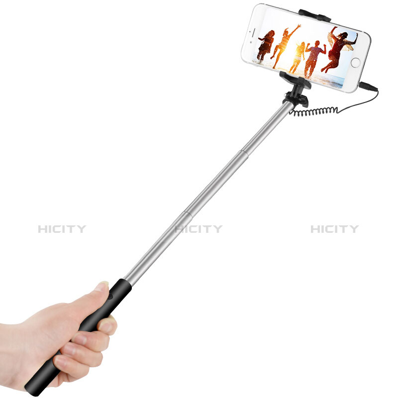 Palo Selfie Stick Extensible Conecta Mediante Cable Universal S06 Negro