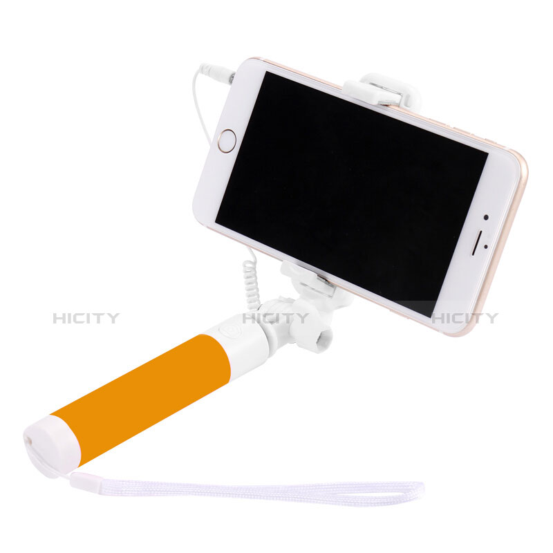 Palo Selfie Stick Extensible Conecta Mediante Cable Universal S07 Amarillo