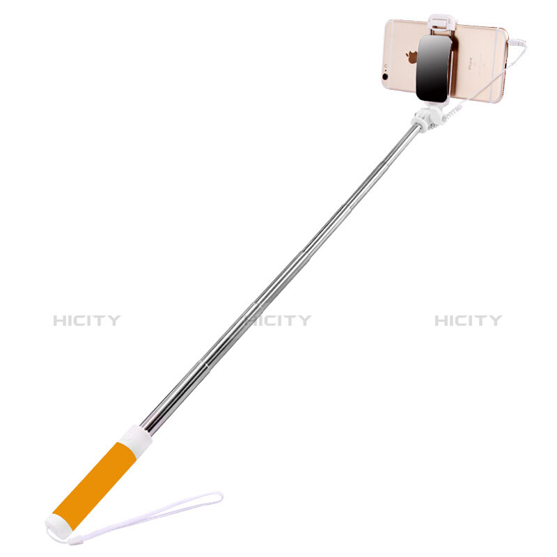 Palo Selfie Stick Extensible Conecta Mediante Cable Universal S07 Amarillo