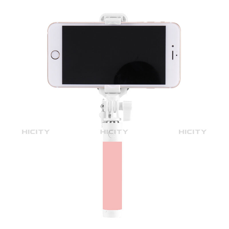 Palo Selfie Stick Extensible Conecta Mediante Cable Universal S07 Rosa