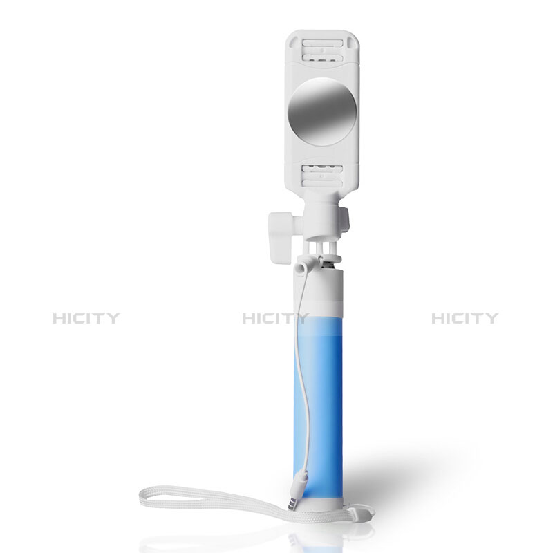Palo Selfie Stick Extensible Conecta Mediante Cable Universal S10 Azul Cielo