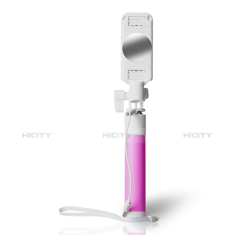 Palo Selfie Stick Extensible Conecta Mediante Cable Universal S10 Rosa