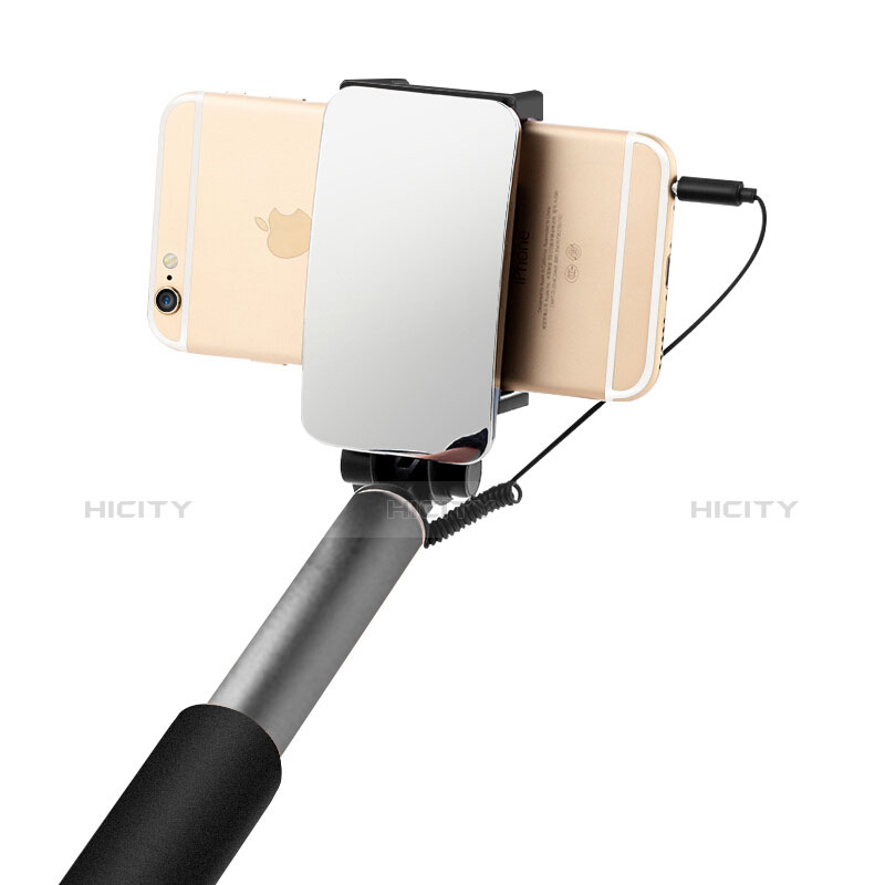 Palo Selfie Stick Extensible Conecta Mediante Cable Universal S11 Gris