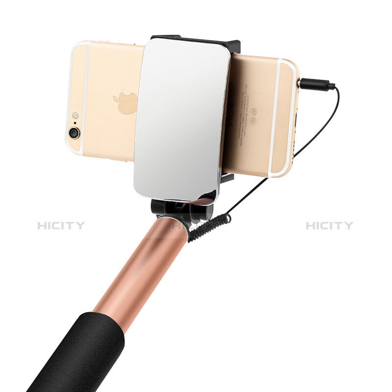 Palo Selfie Stick Extensible Conecta Mediante Cable Universal S11 Oro