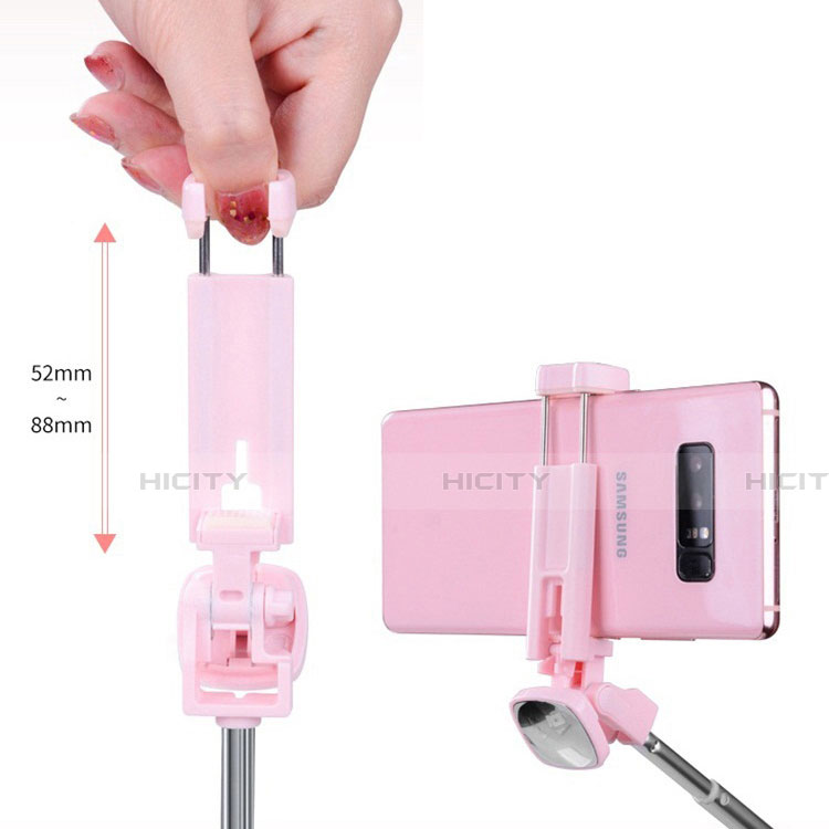 Palo Selfie Stick Tripode Bluetooth Disparador Remoto Extensible Universal T19 Rosa
