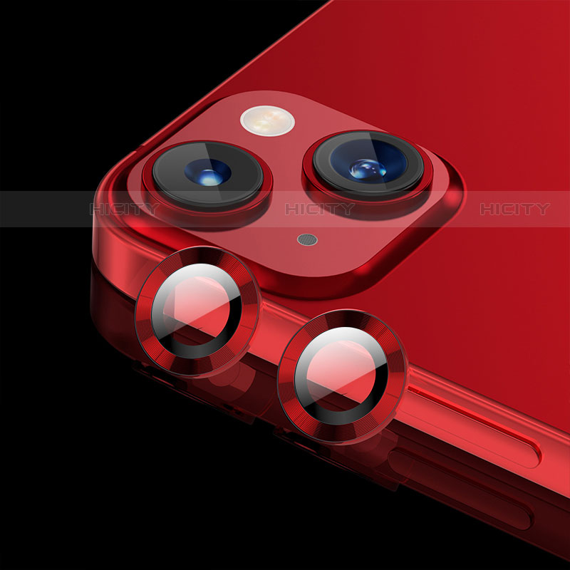 Protector de la Camara Cristal Templado C08 para Apple iPhone 13 Mini Rojo