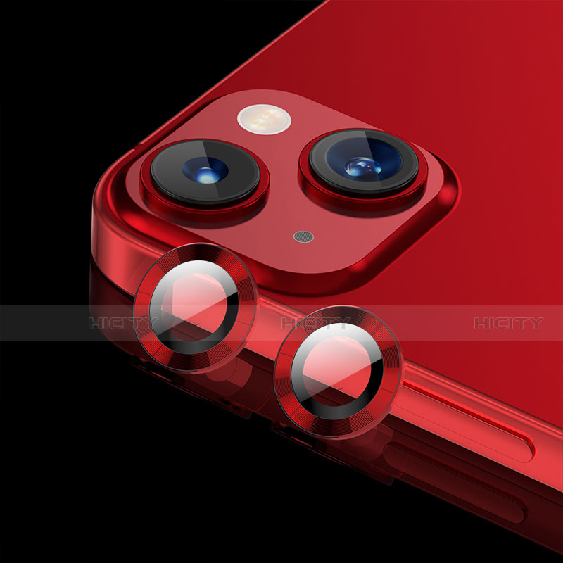 Protector de la Camara Cristal Templado C08 para Apple iPhone 14 Plus Rojo
