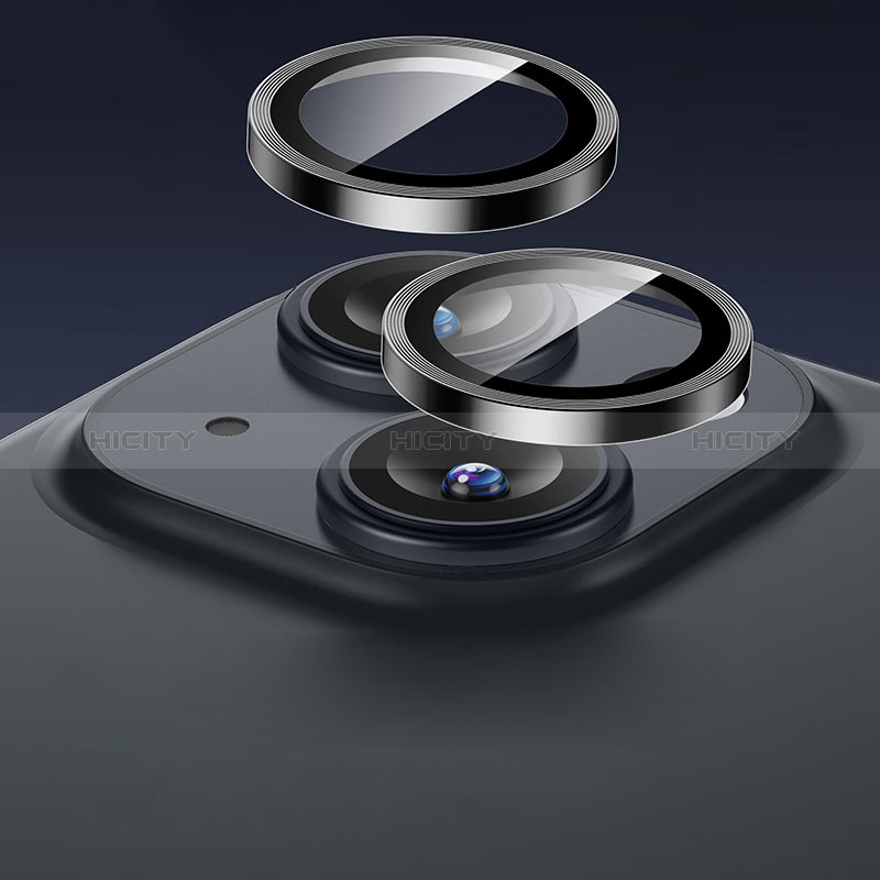 Protector de la Camara Cristal Templado M01 para Apple iPhone 15 Negro
