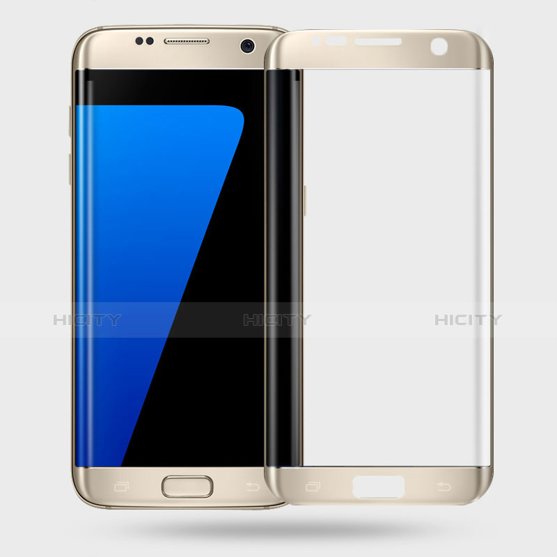 Protector de Pantalla Cristal Templado 3D para Samsung Galaxy S7 Edge G935F Oro