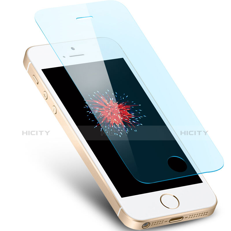 Protector de Pantalla Cristal Templado Anti luz azul B02 para Apple iPhone SE Azul