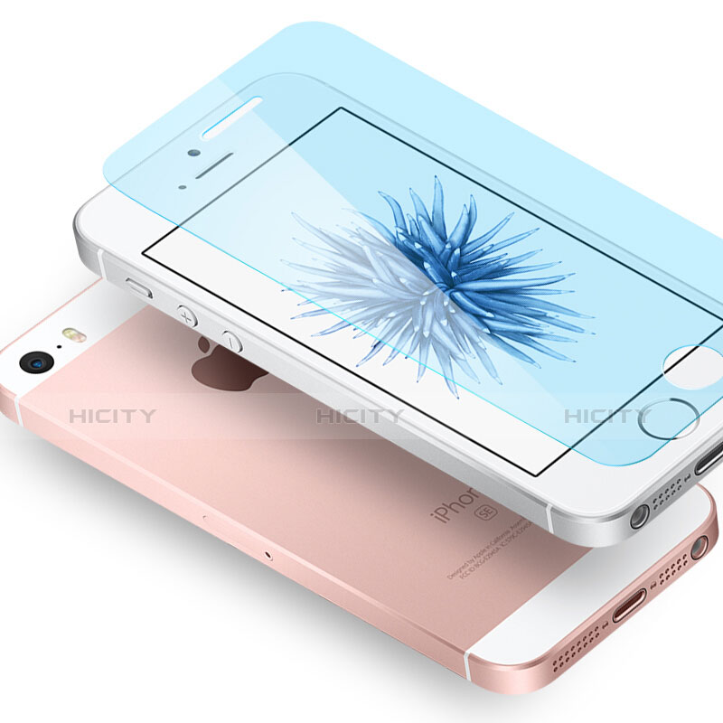 Protector de Pantalla Cristal Templado Anti luz azul B02 para Apple iPhone SE Azul