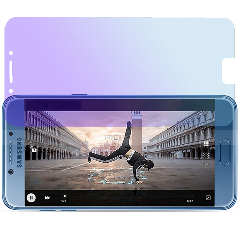 Protector de Pantalla Cristal Templado Anti luz azul para Samsung Galaxy C7 Pro C7010 Azul