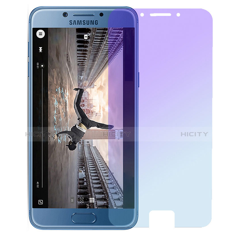 Protector de Pantalla Cristal Templado Anti luz azul para Samsung Galaxy C7 Pro C7010 Azul
