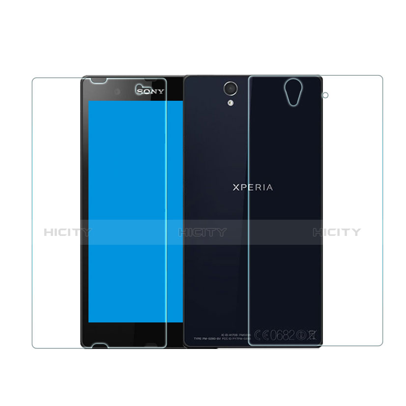 Protector de Pantalla Cristal Templado Frontal y Trasera para Sony Xperia Z L36h Claro