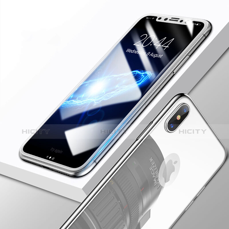 Protector de Pantalla Cristal Templado Frontal y Trasera T01 para Apple iPhone Xs Max Blanco