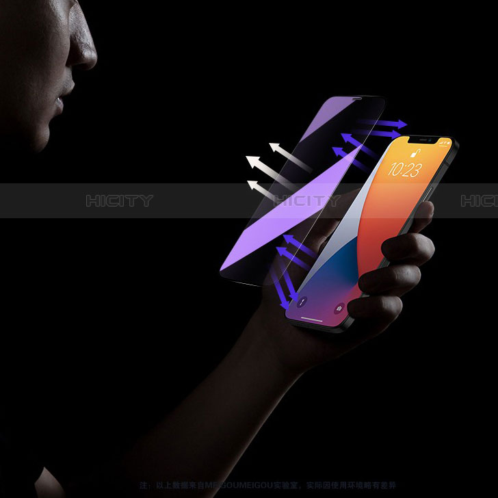 Protector de Pantalla Cristal Templado Integral Anti luz azul para Apple iPhone 13 Pro Max Negro