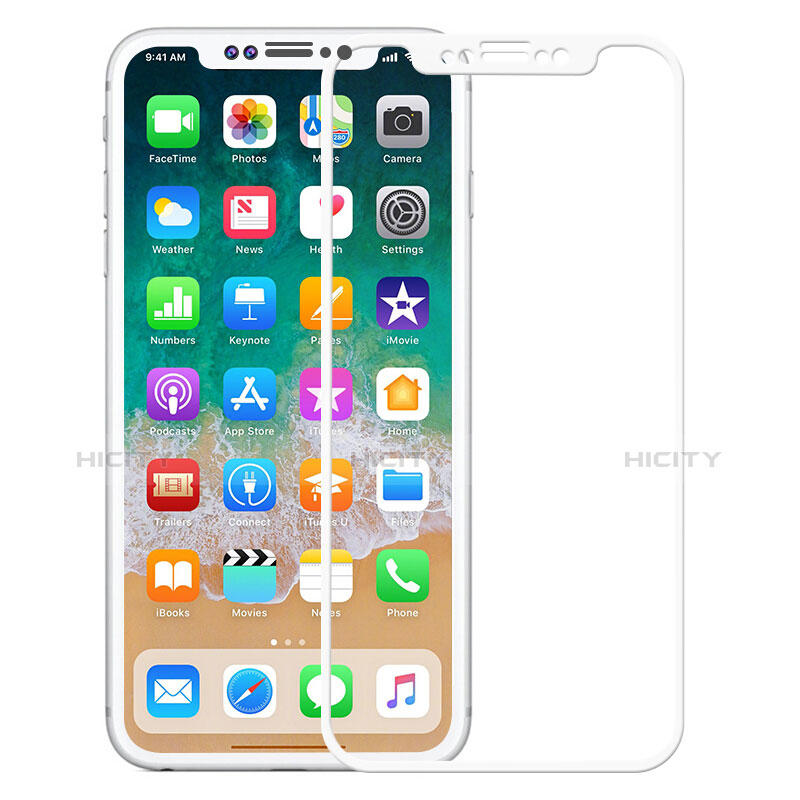 Protector de Pantalla Cristal Templado Integral F02 para Apple iPhone Xs Max Blanco
