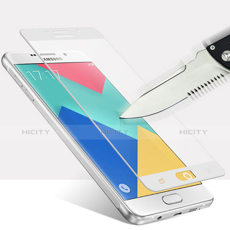 Protector de Pantalla Cristal Templado Integral F02 para Samsung Galaxy A9 (2016) A9000 Blanco