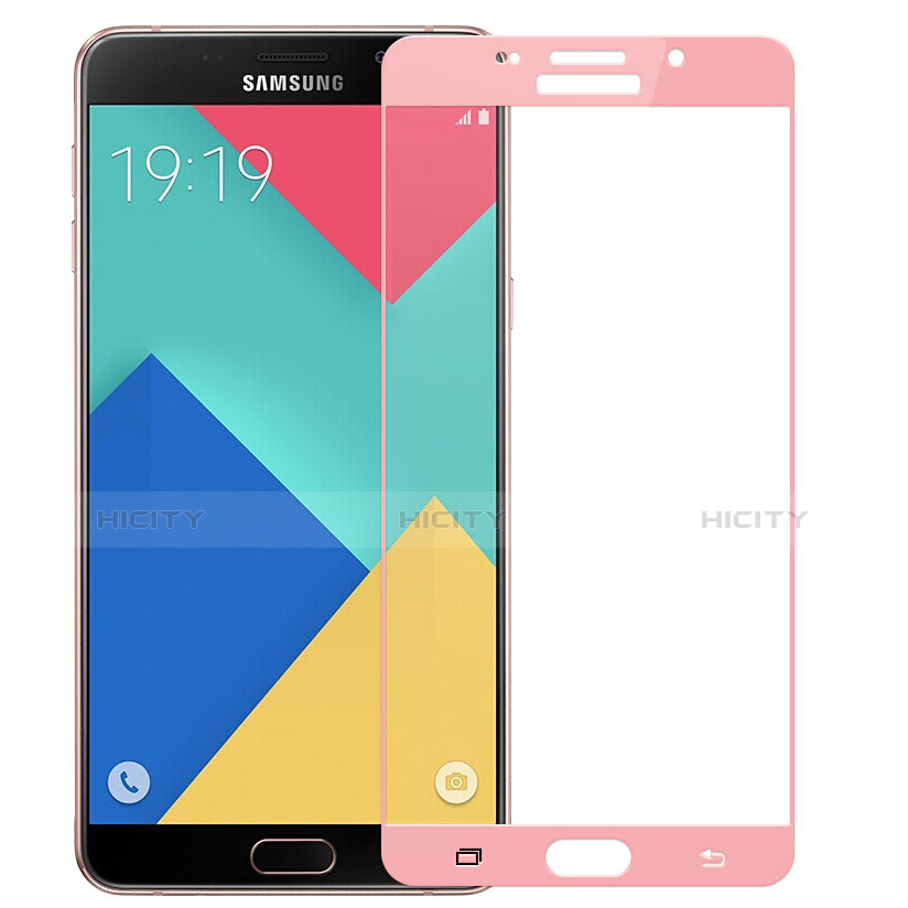 Protector de Pantalla Cristal Templado Integral F02 para Samsung Galaxy A9 (2016) A9000 Oro Rosa