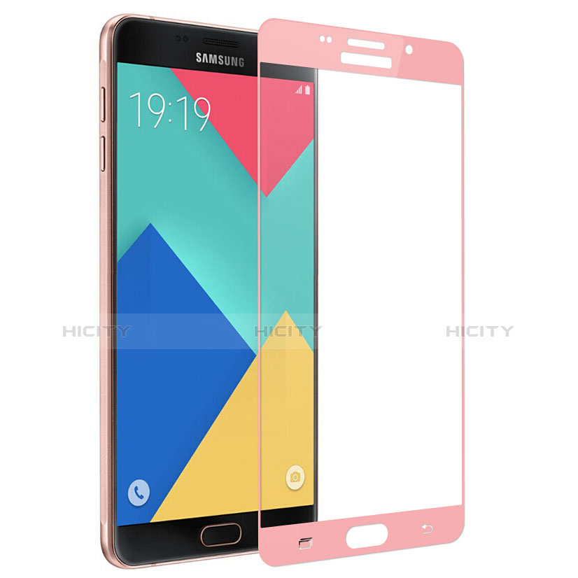 Protector de Pantalla Cristal Templado Integral F02 para Samsung Galaxy A9 Pro (2016) SM-A9100 Oro Rosa